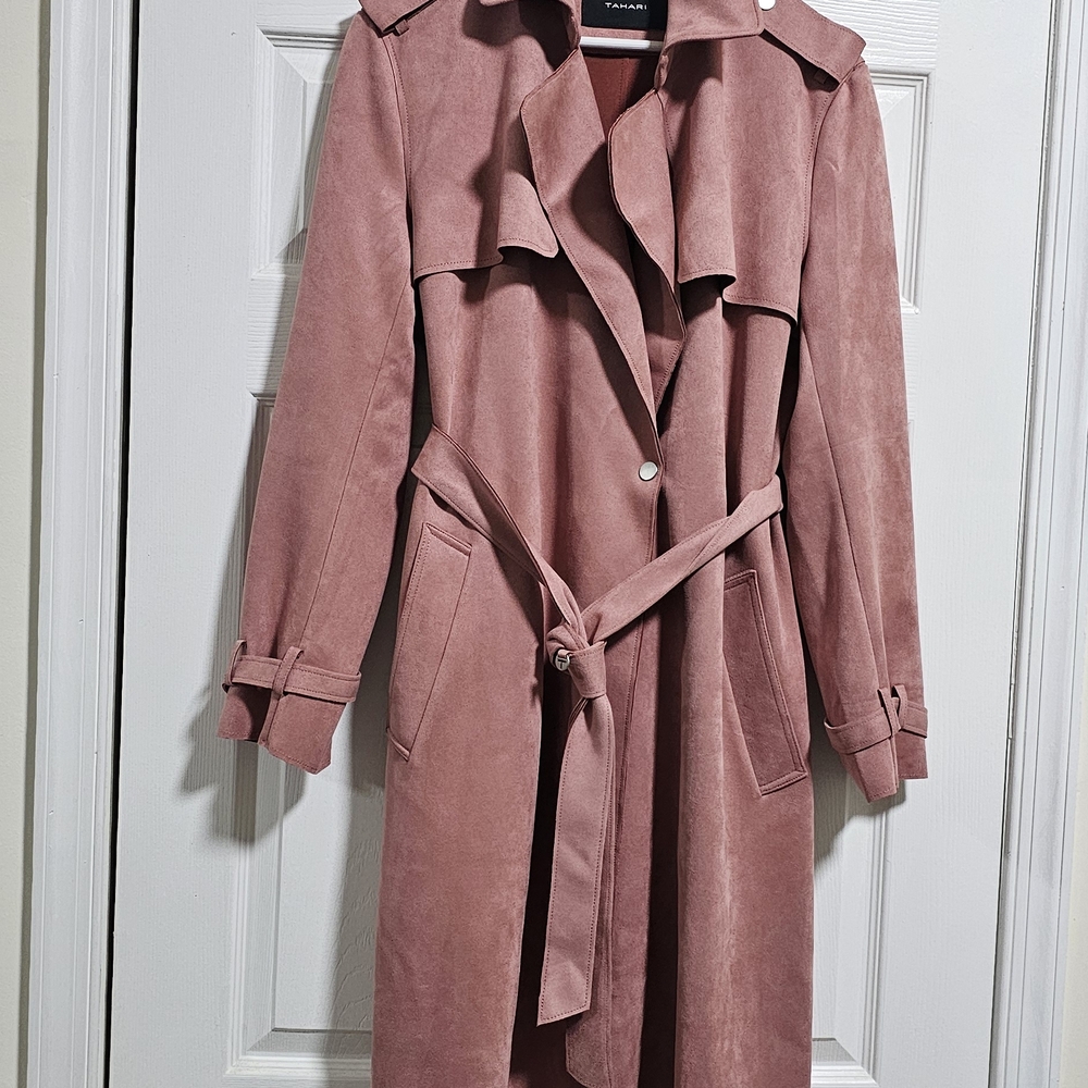 Tahari Dusty Rose Trench Coat